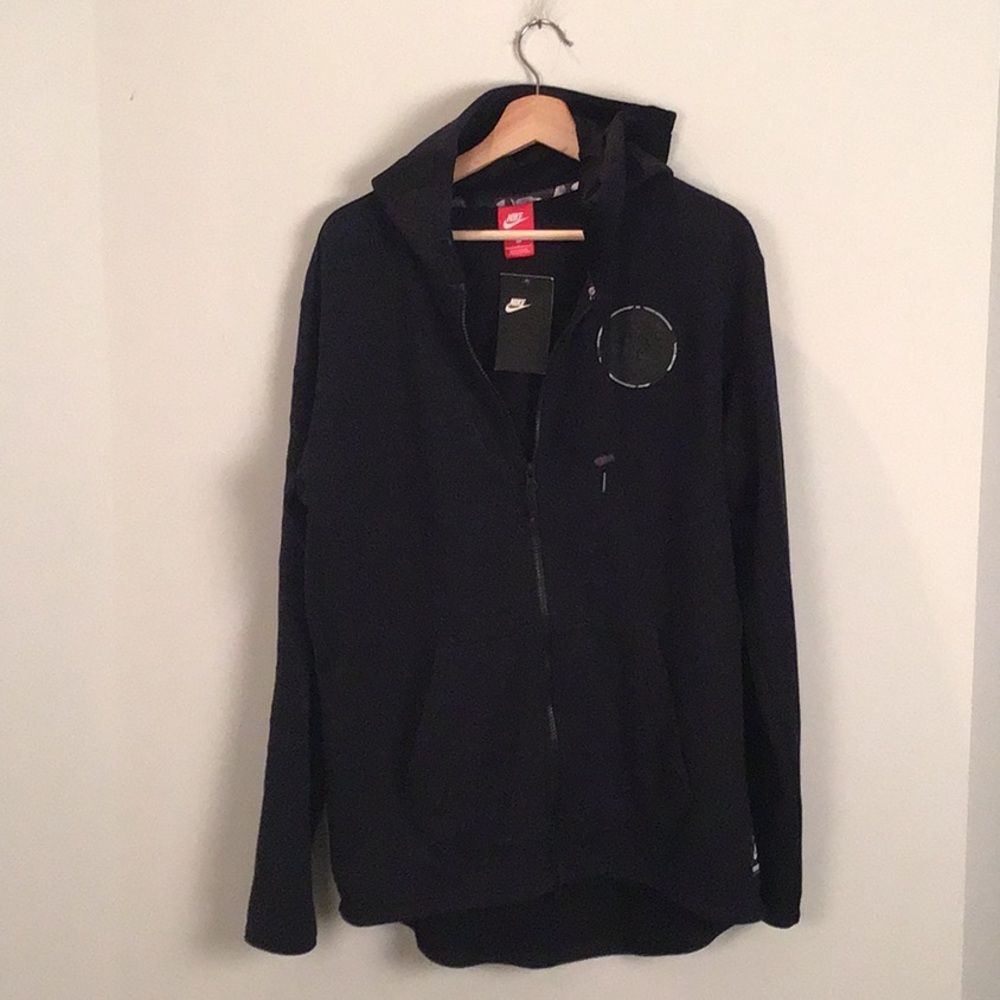 NWT Nike zip hoodie black long sleeve, size L